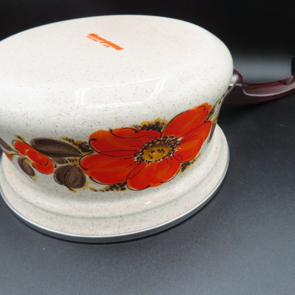 Sanko Enameled Vintage Cookware Japan Show Pans sauce pot MCM Mid Century MCM - Picture 15 of 15